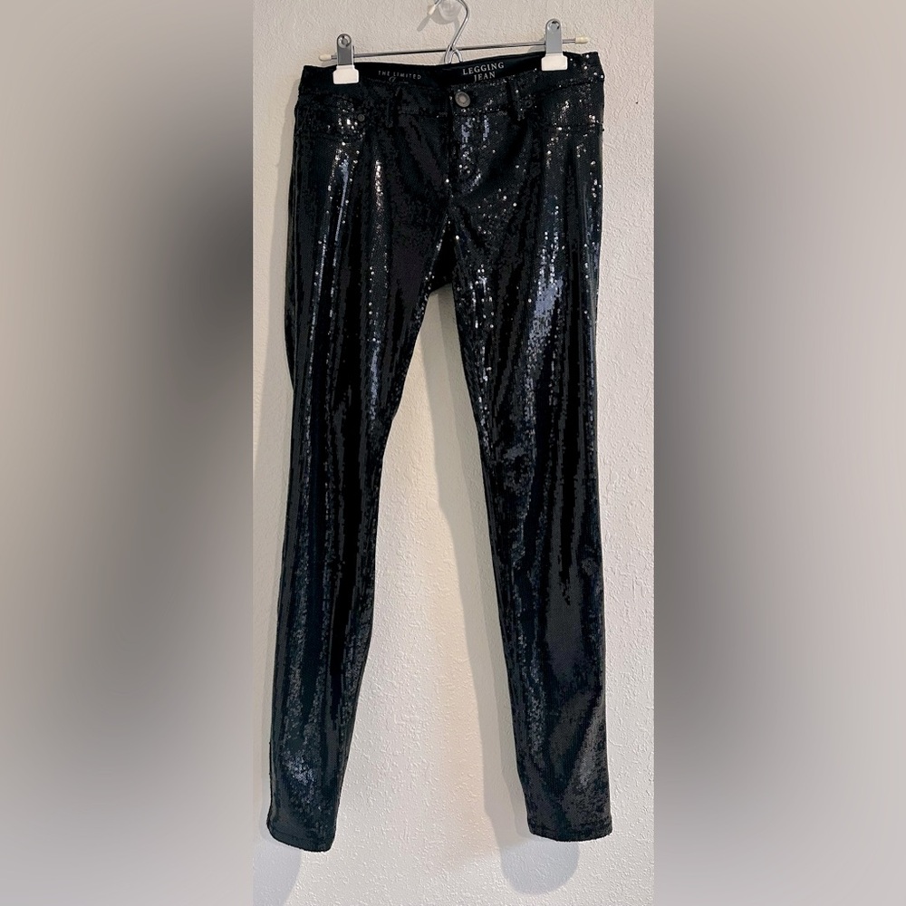 The Limited Denim Vintage Jegging Jean 678 sequined black size 4.